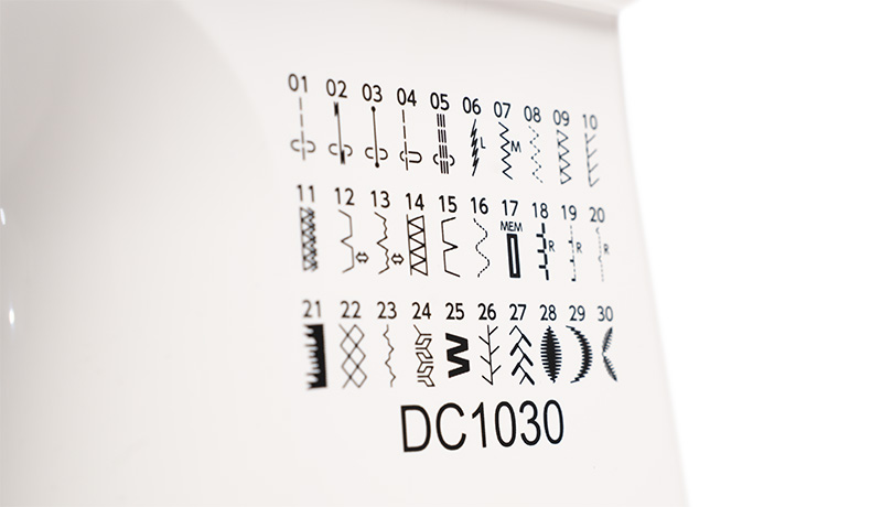 Janome DC1030 Easy Reference Stitch Chart
